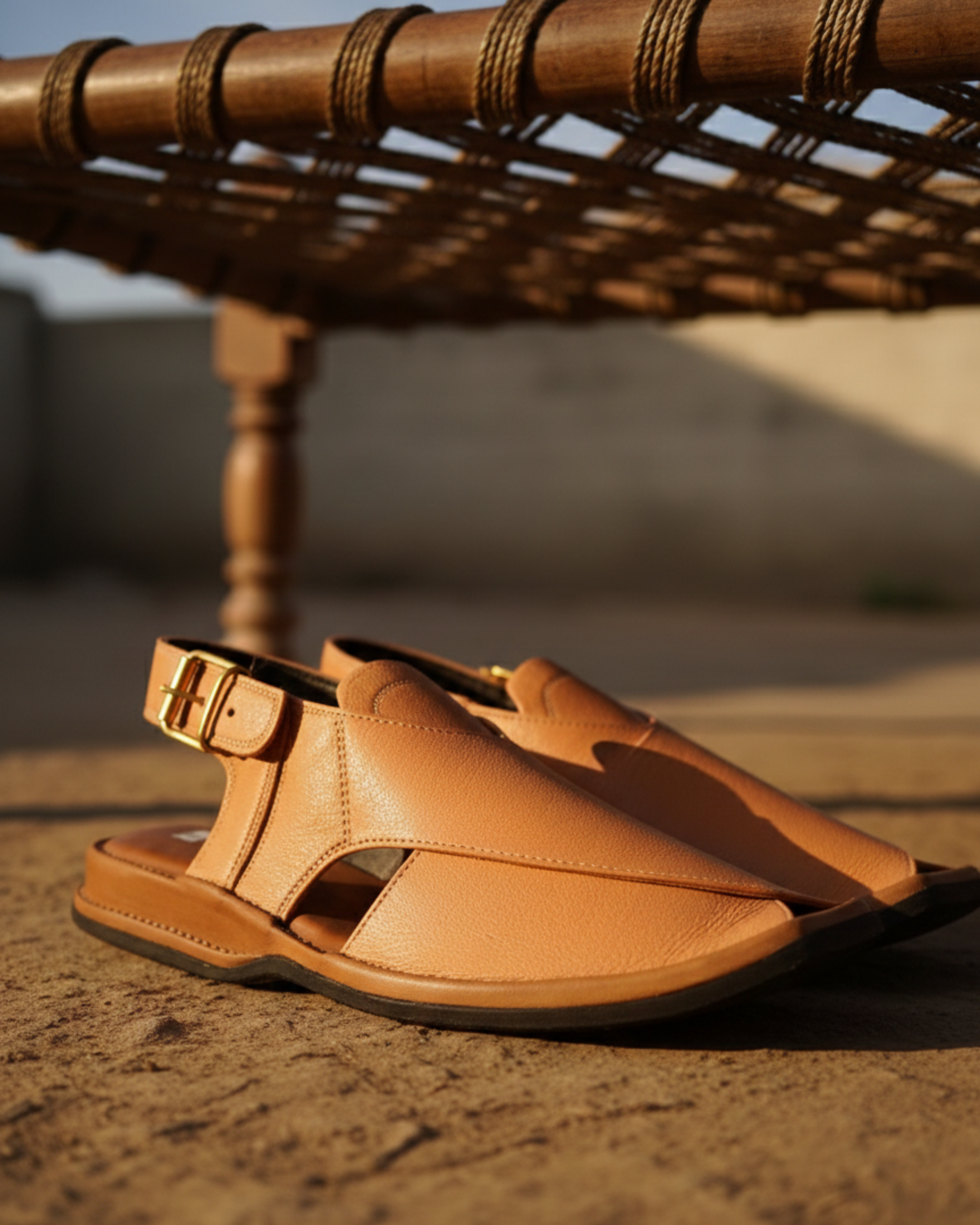 Premium Carob Brown Peshawari Chappal for Men | Handcrafted Leather Sandals | Sale 3499 PKR