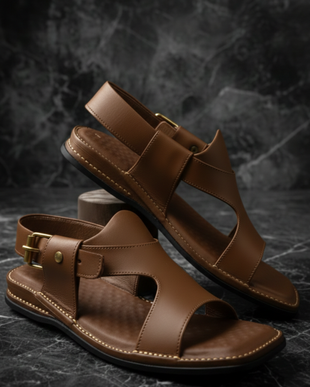 Panjedar (Olive Green) | Premium Handmade Olive Green Leather Sandals | Unisex Comfort Casual Sandals