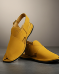 Premium Mustard Peshawari Chappal for Men | Handmade Traditional Leather Sandals | Sale 3499 PKR