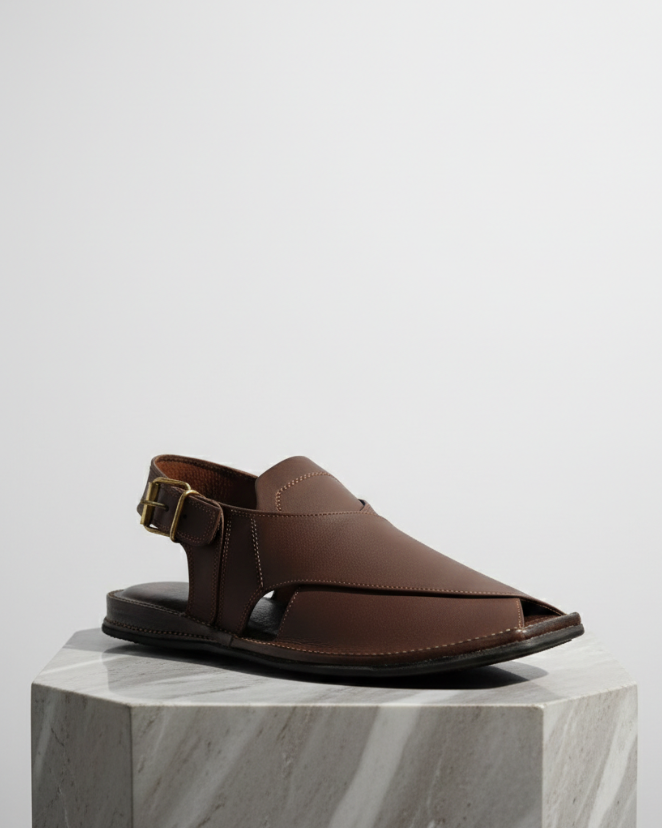 Premium Brown Leather Peshawari Chappal for Men | Handmade Traditional Kheri | Comfortable Men’s Footwear Pakistan