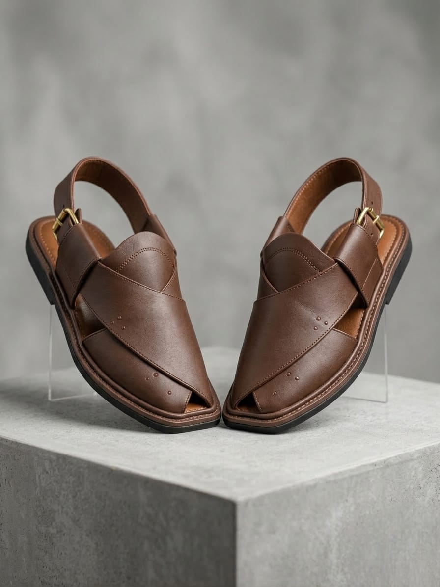 Classic Brown Peshawari Chappal | Excellent Design & Quality