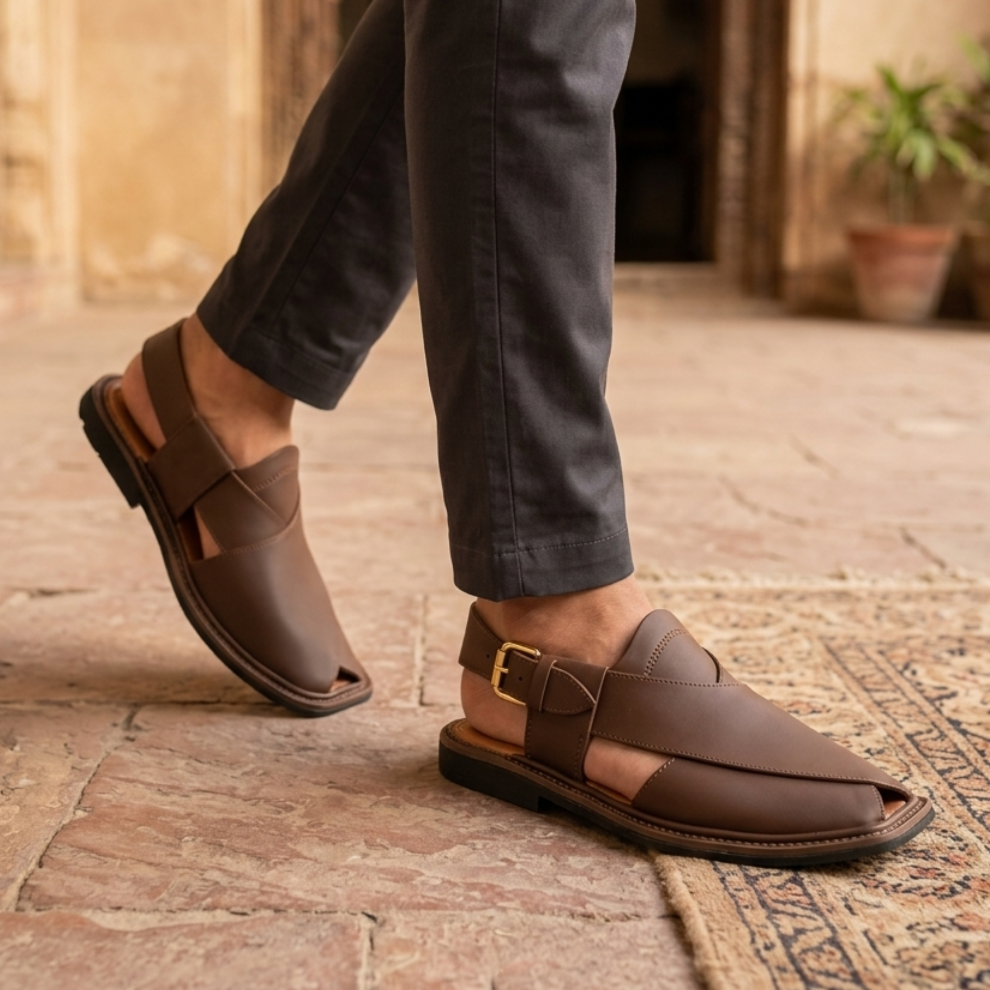 Classic Brown Peshawari Chappal | Excellent Design & Quality
